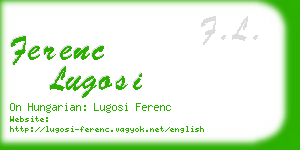 ferenc lugosi business card